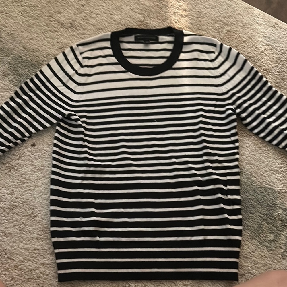 Banana Republic Black and White Crewneck Sweater